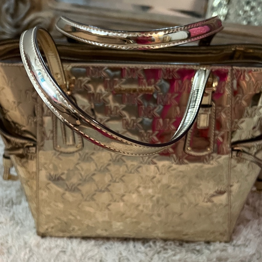 Michael Kors Shiny Gold Tote Bag